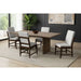 Brisbane Standard Height Dining Set in Brown-Table and Four Fabric Chairs - Jack’s Furniture and More (Laredo, TX)