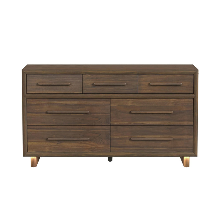Brisbane Dresser with LED in Brown - Jack’s Furniture and More (Laredo, TX)