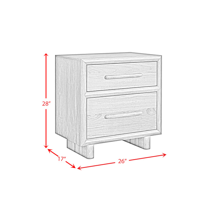 Brisbane Nightstand with USBC and LED in Brown - Jack’s Furniture and More (Laredo, TX)