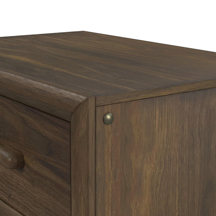 Brisbane Nightstand with USBC and LED in Brown - Jack’s Furniture and More (Laredo, TX)
