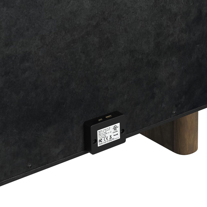 Brisbane UPH Bedroom Set with Boucle Beige and LED - Jack’s Furniture and More (Laredo, TX)