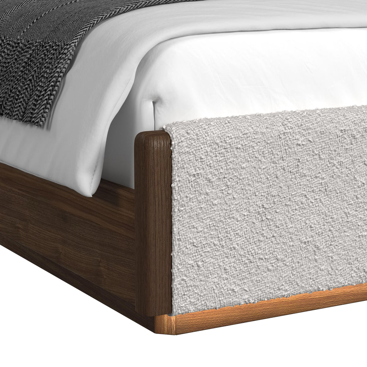 Brisbane UPH Bedroom Set with Boucle Beige and LED - Jack’s Furniture and More (Laredo, TX)