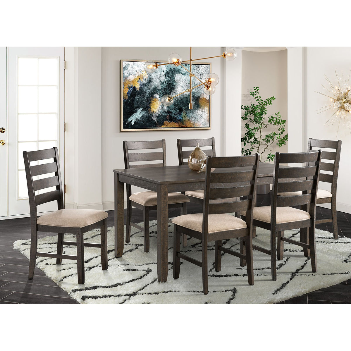 Brock 60" 7 Pc Dining Set