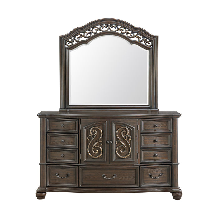Brunswick Dresser and Mirror Set in Mahogany - Jack’s Furniture and More (Laredo, TX)