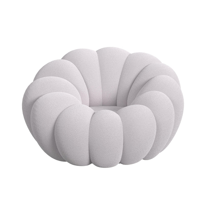 Bubble Swivel Chair and Ottoman in Grey - Jack’s Furniture and More (Laredo, TX)