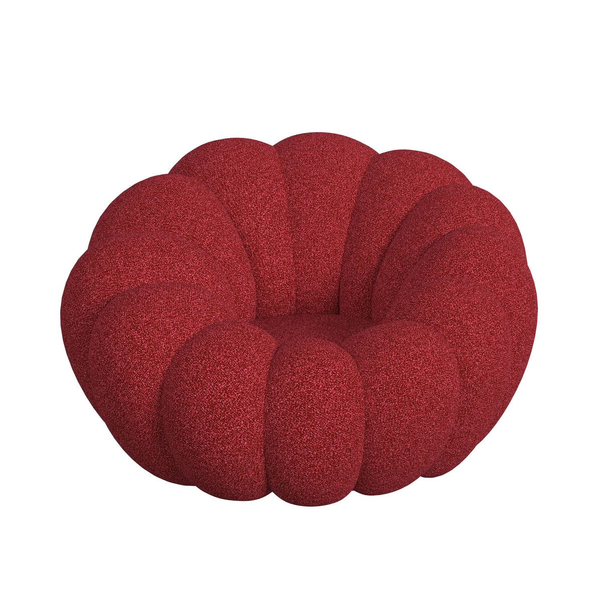 Bubble Swivel Chair and Ottoman in Red - Jack’s Furniture and More (Laredo, TX)