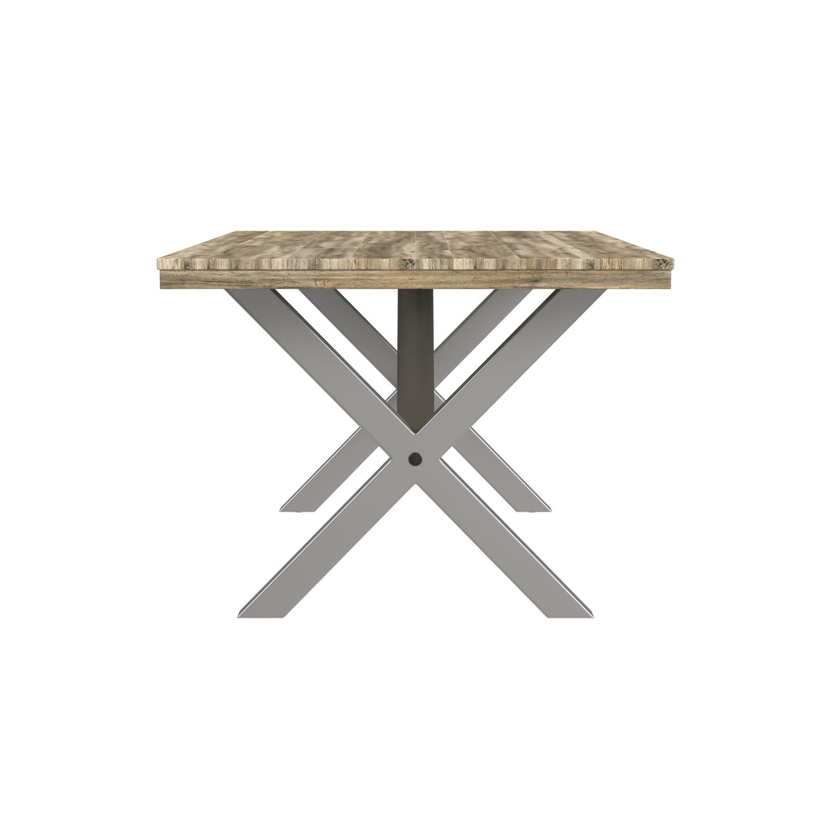 (D680-31) Callista- Rectangular Table- Beach/Natural Metal