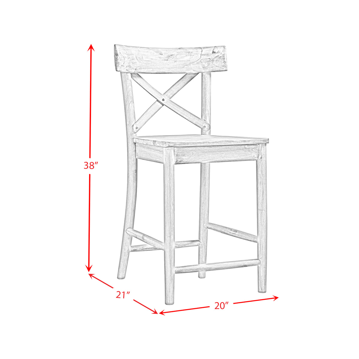 Callista Round Counter Height 5PC Dining Set-Table and Four Stools