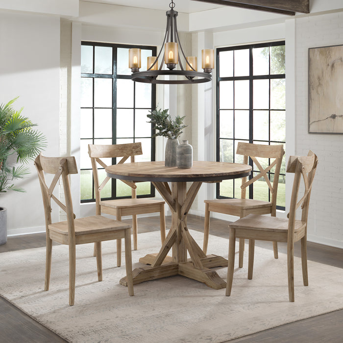 Callista Round Standard Height 5PC Dining Set-Table and Four Chairs - Jack’s Furniture and More (Laredo, TX)
