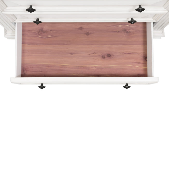 Calloway 7-Drawer Dresser w/ Mirror Set in Antique White - Jack’s Furniture and More (Laredo, TX)