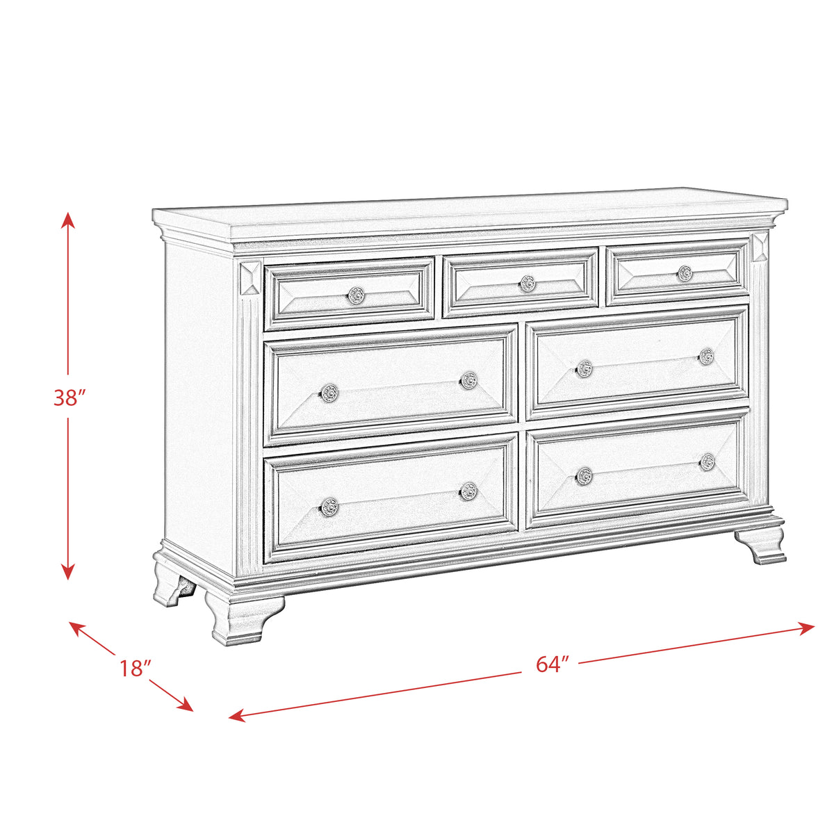 Calloway Dresser Antique White Color - Jack’s Furniture and More (Laredo, TX)
