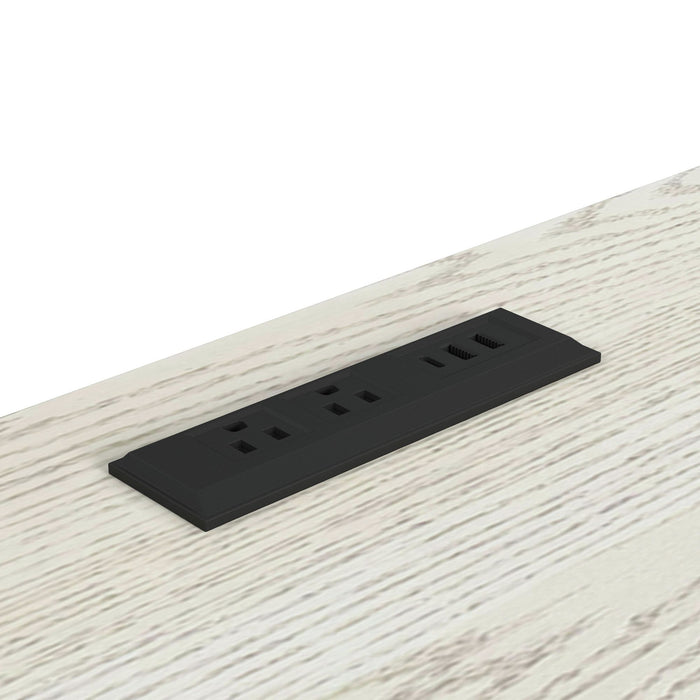 Cambrie Buffet with LED and Power in Off-White and Natural - Jack’s Furniture and More (Laredo, TX)