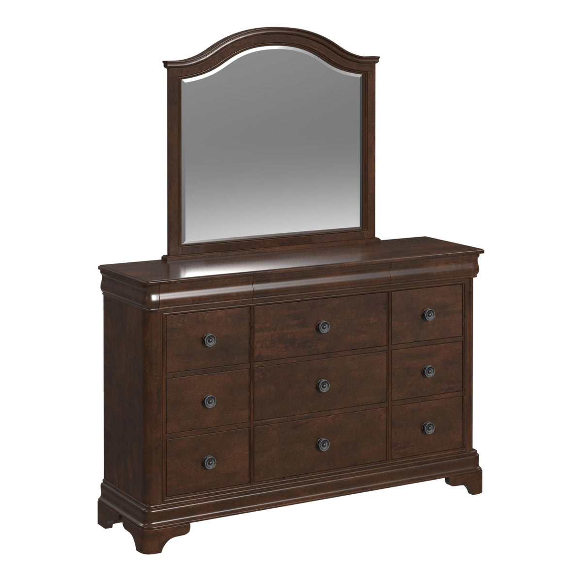 Cameron Cherry Dresser & Mirror Set - Jack’s Furniture and More (Laredo, TX)