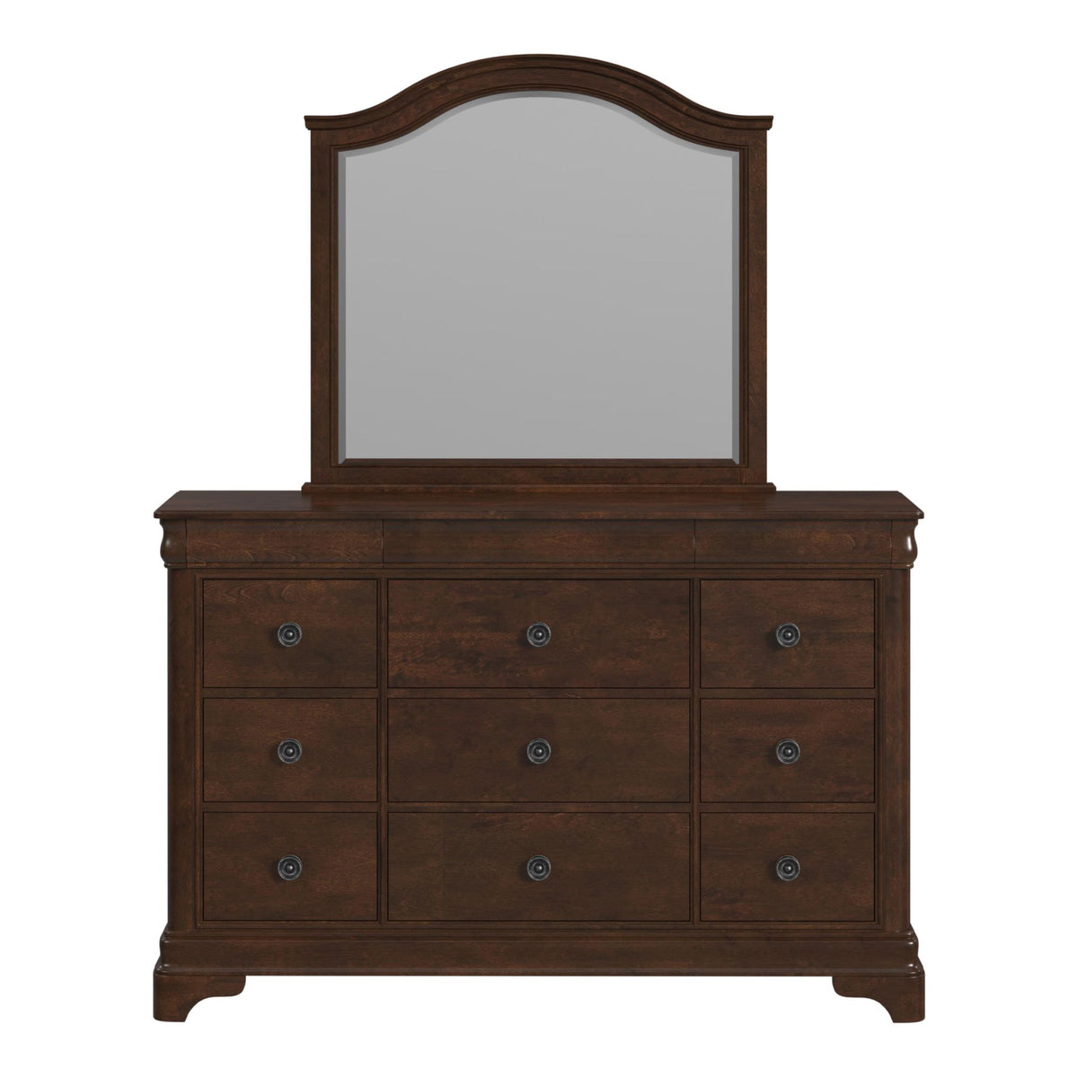 Cameron Cherry Dresser & Mirror Set - Jack’s Furniture and More (Laredo, TX)