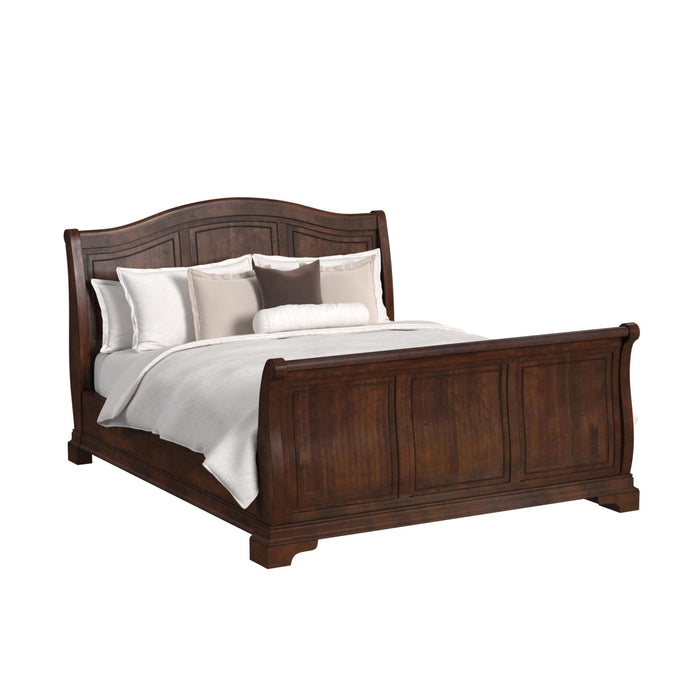 Cameron Cherry Sleigh Bed - Jack’s Furniture and More (Laredo, TX)