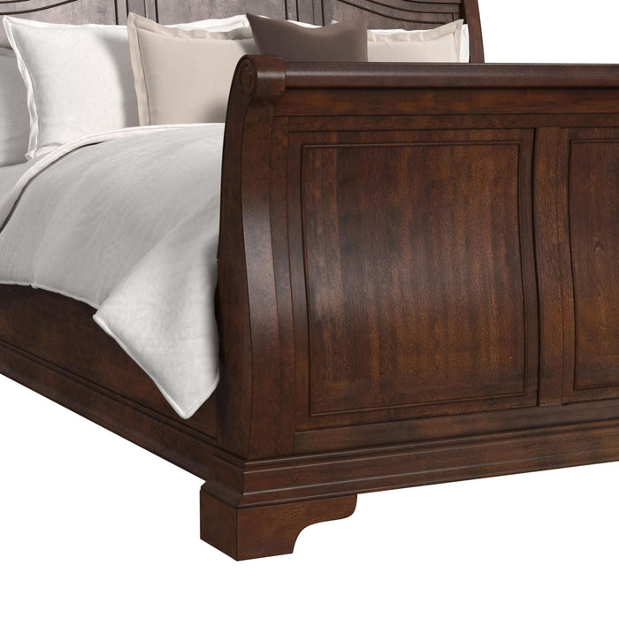 Cameron Cherry Sleigh Bedroom Set - Jack’s Furniture and More (Laredo, TX)