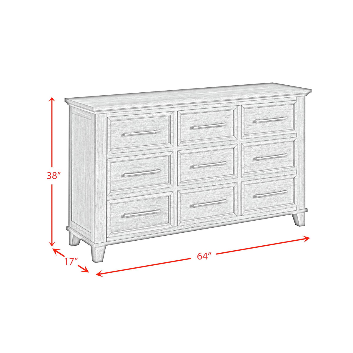 Canterbury 9-Drawer Dresser