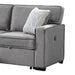 Caracas Sectional Sleeper Chofa with Pull Bed, Drop Table & USB in Palmer Grey - Jack’s Furniture and More (Laredo, TX)