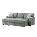 Caracas Sectional Sleeper Chofa with Pull Bed, Drop Table & USB in Palmer Grey - Jack’s Furniture and More (Laredo, TX)