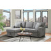 Caracas Sectional Sleeper Chofa with Pull Bed, Drop Table & USB in Palmer Grey - Jack’s Furniture and More (Laredo, TX)