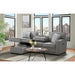 Caracas Sectional Sleeper Chofa with Pull Bed, Drop Table & USB in Palmer Grey - Jack’s Furniture and More (Laredo, TX)