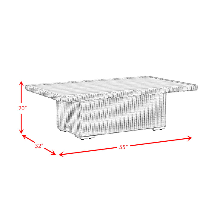 Carmona 6PC Conversion Set in Natural and Olefin Beige with Ottoman - Jack’s Furniture and More (Laredo, TX)