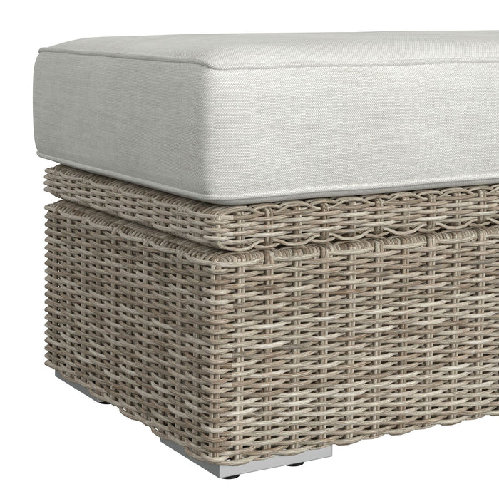Carmona Ottoman - Natural and Olefin Beige - Jack’s Furniture and More (Laredo, TX)