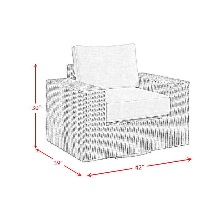 Carmona Swivel Chair - Natural and Olefin Beige - Jack’s Furniture and More (Laredo, TX)