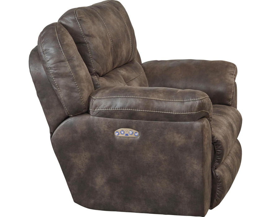 Catnapper Ferrington Power Headrest Lay Flat Recliner in Dusk