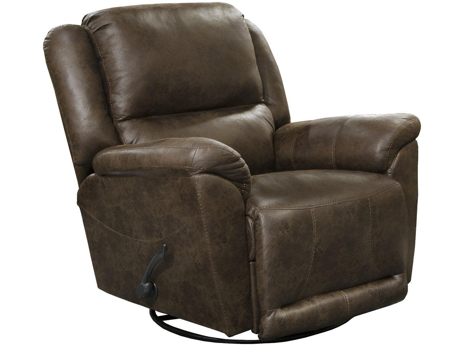 Catnapper Furniture Cole Chaise Swivel Glider Recliner in Mink image