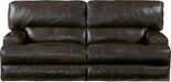 Catnapper Wembley Power Headrest Lay Flat Reclining Sofa in Chocolate image