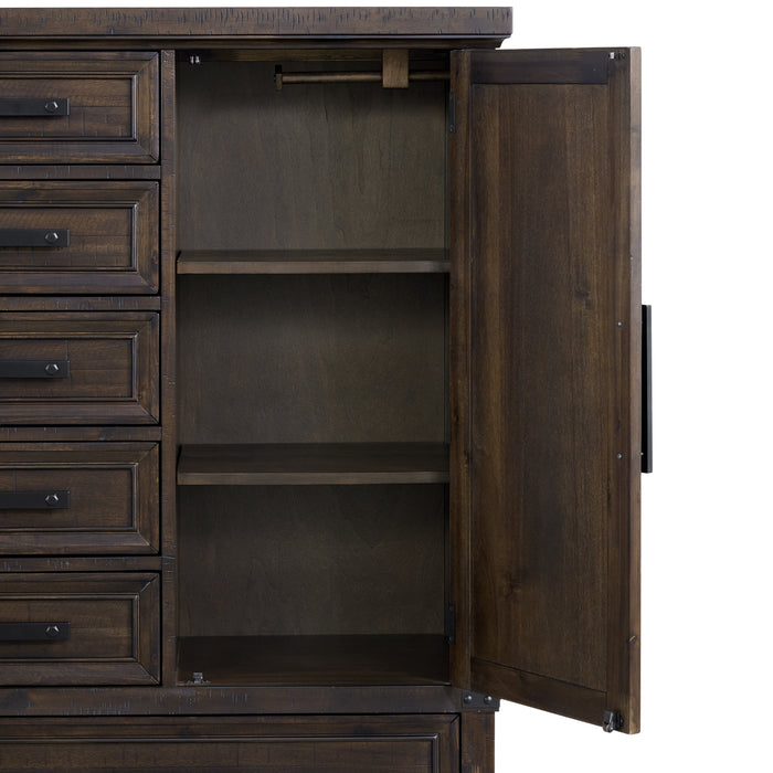 Colorado City 6-Drawer Door Chest in Charcoal - Jack’s Furniture and More (Laredo, TX)