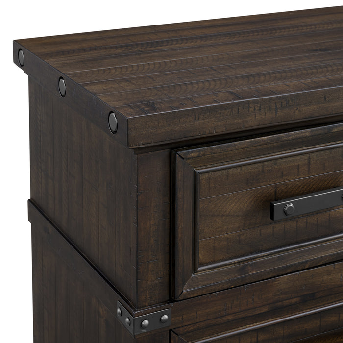 Colorado City 6-Drawer Door Chest in Charcoal - Jack’s Furniture and More (Laredo, TX)