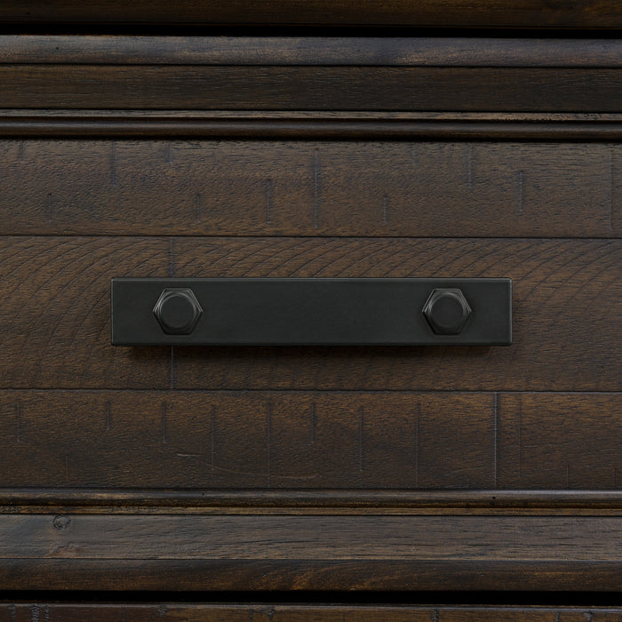 Colorado City 6-Drawer Door Chest in Charcoal - Jack’s Furniture and More (Laredo, TX)