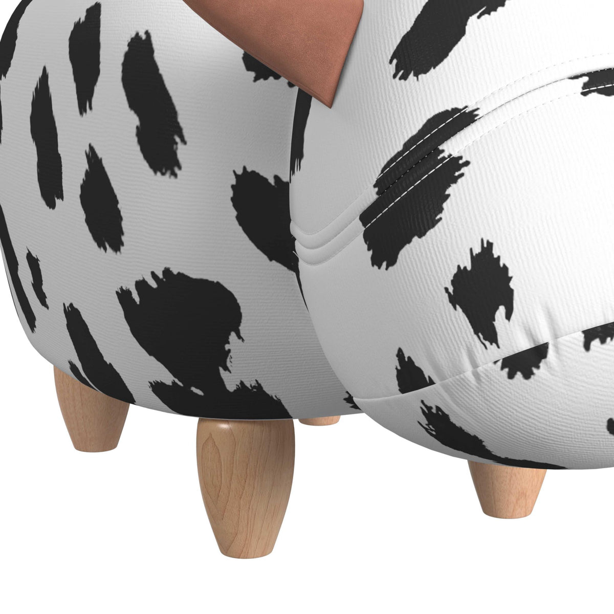 Cow Storage Stool in White and Black - Jack’s Furniture and More (Laredo, TX)