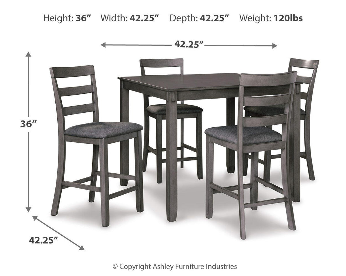 Bridson Counter Height Dining Table and Bar Stools (Set of 5) - Jack’s Furniture and More (Laredo, TX)