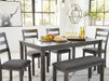 Bridson Dining Table and Chairs with Bench (Set of 6) - Jack’s Furniture and More (Laredo, TX)