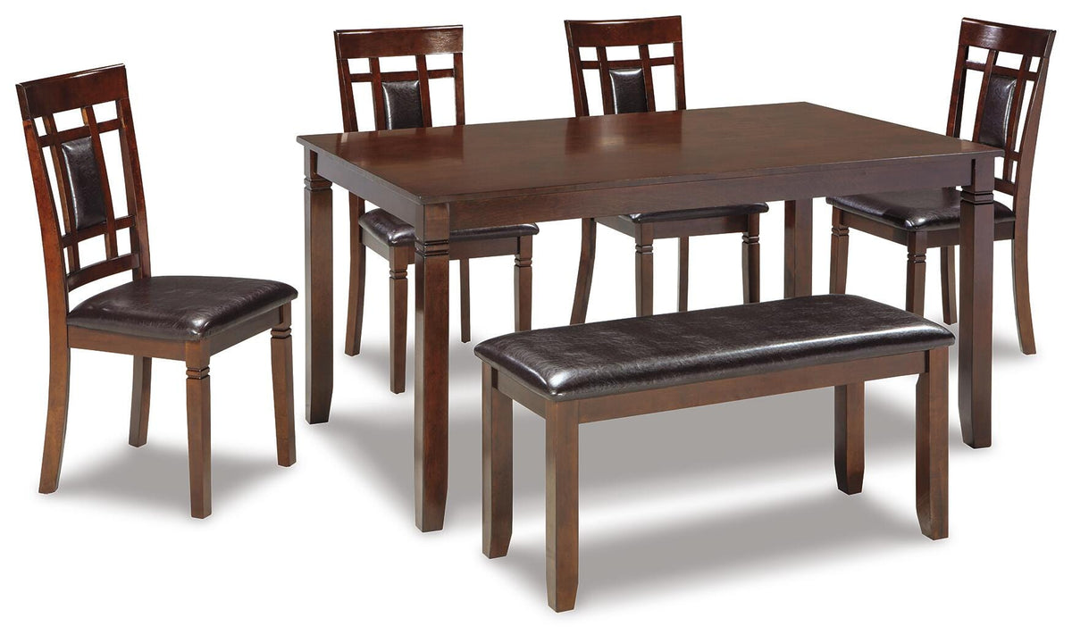 Bennox Dining Table and Chairs with Bench (Set of 6) - Jack’s Furniture and More (Laredo, TX)