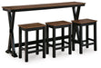 Wildenauer Counter Height Dining Table and 3 Barstools Set - Jack’s Furniture and More (Laredo, TX)