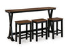 Wildenauer Counter Height Dining Table and 3 Barstools Set - Jack’s Furniture and More (Laredo, TX)