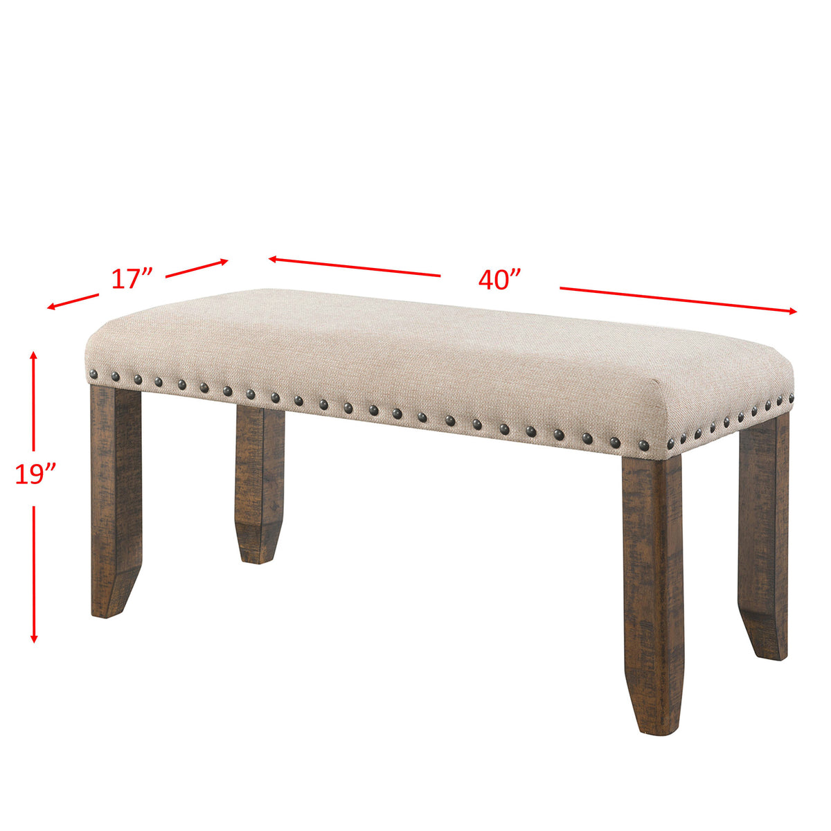 Jax 6pc Dining Set- Table 4 Upholstered Side Chairs & Bench - Jack’s Furniture and More (Laredo, TX)