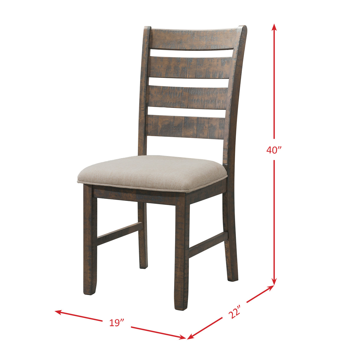 Jax 7PC Dining Set - Table, 6 Ladder Side Chairs