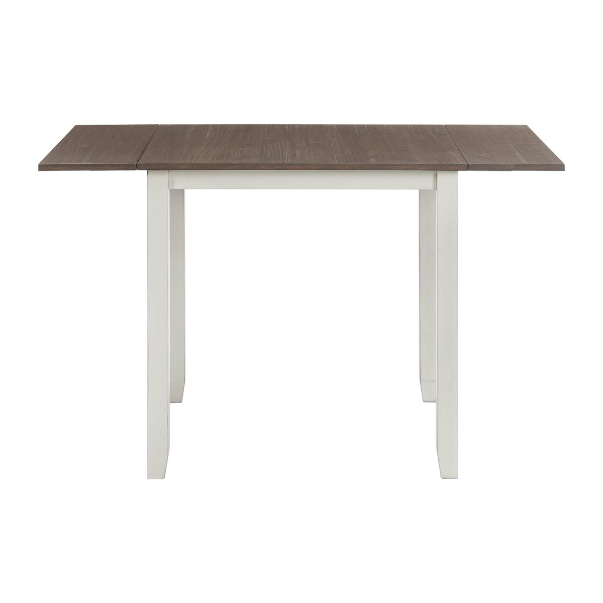 Martin 3 pc Drop Leaf Dining Set (Dark Brown Top - White Base)