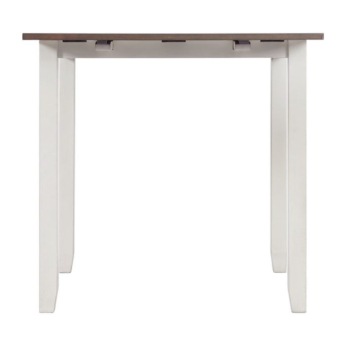 Martin 3 pc Drop Leaf Dining Set (Dark Brown Top - White Base) - Jack’s Furniture and More (Laredo, TX)