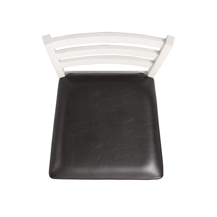 Martin 3 pc Drop Leaf Dining Set (Dark Brown Top - White Base) - Jack’s Furniture and More (Laredo, TX)