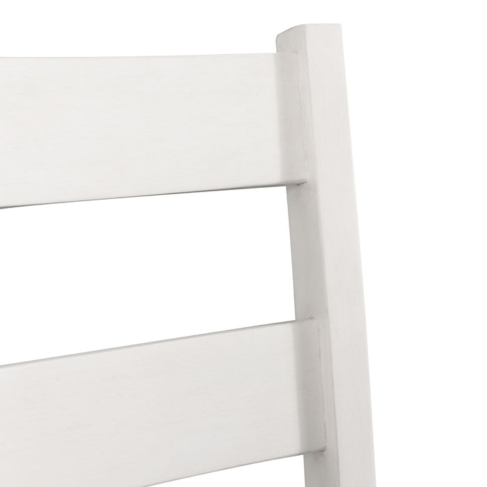 Martin 6 Pc Dining set (Table+ 4 + Bench) (Dark Brown Top - White Base)