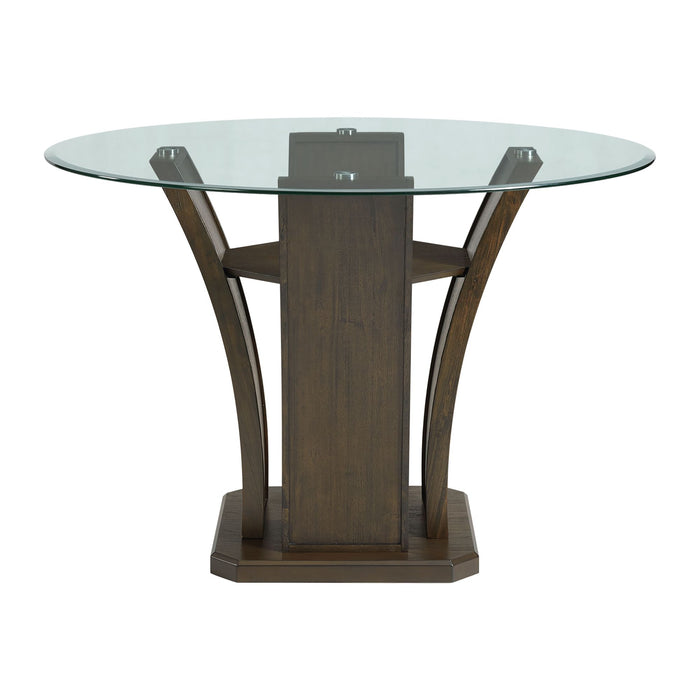 Dapper Round Counter Height Dining Table in Walnut - Jack’s Furniture and More (Laredo, TX)