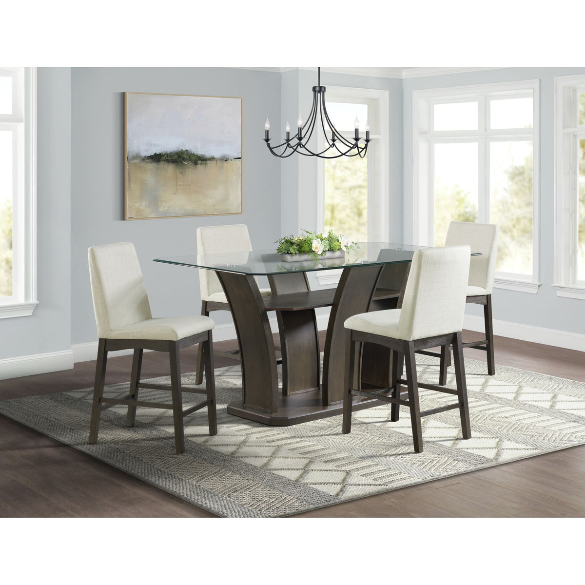 Dapper Rectangular Counter Dining 5PC Set-Table and Four Chairs - Jack’s Furniture and More (Laredo, TX)