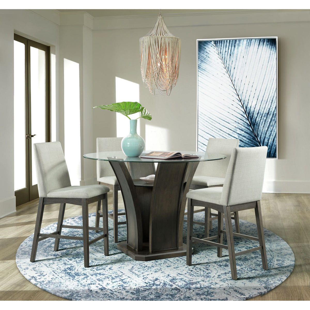 Dapper Round Counter Height Dining Table in Walnut - Jack’s Furniture and More (Laredo, TX)