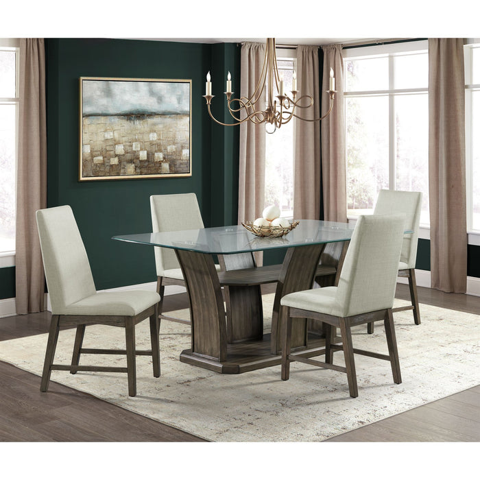 Dapper 5PC Rectangular Standard Height Dining Set in Walnut-Table & Four Chairs - Jack’s Furniture and More (Laredo, TX)